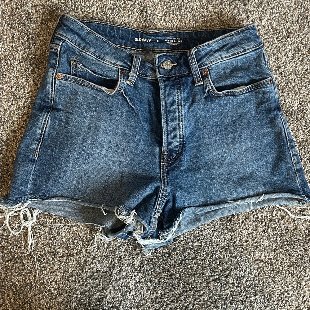 Old Navy Distressed Blue Denim Cutoff Shorts